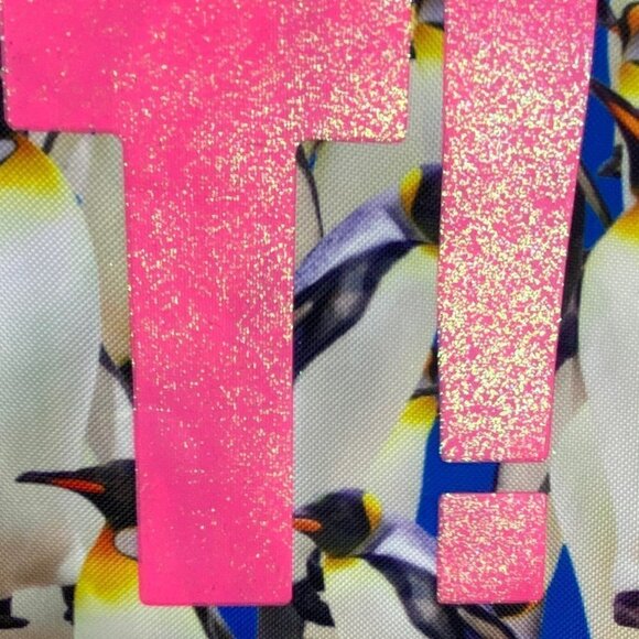 Chill Out Penguin Vinyl Double Handle Tote Bag - Picture 5 of 6